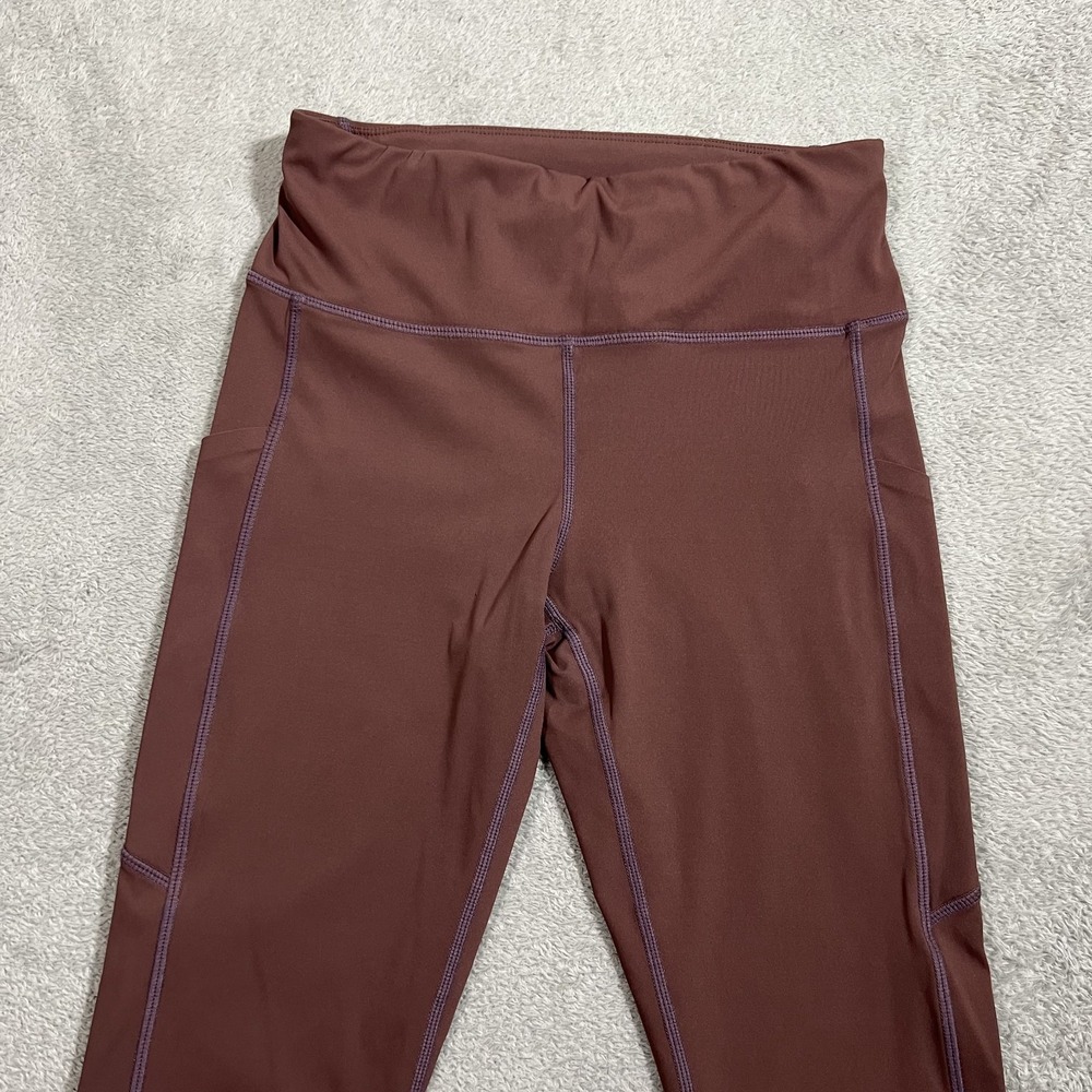 Vuori Stride Leggings Women XS Brown Running Performance Yoga Gym Training VW429 - Picture 4 of 11
